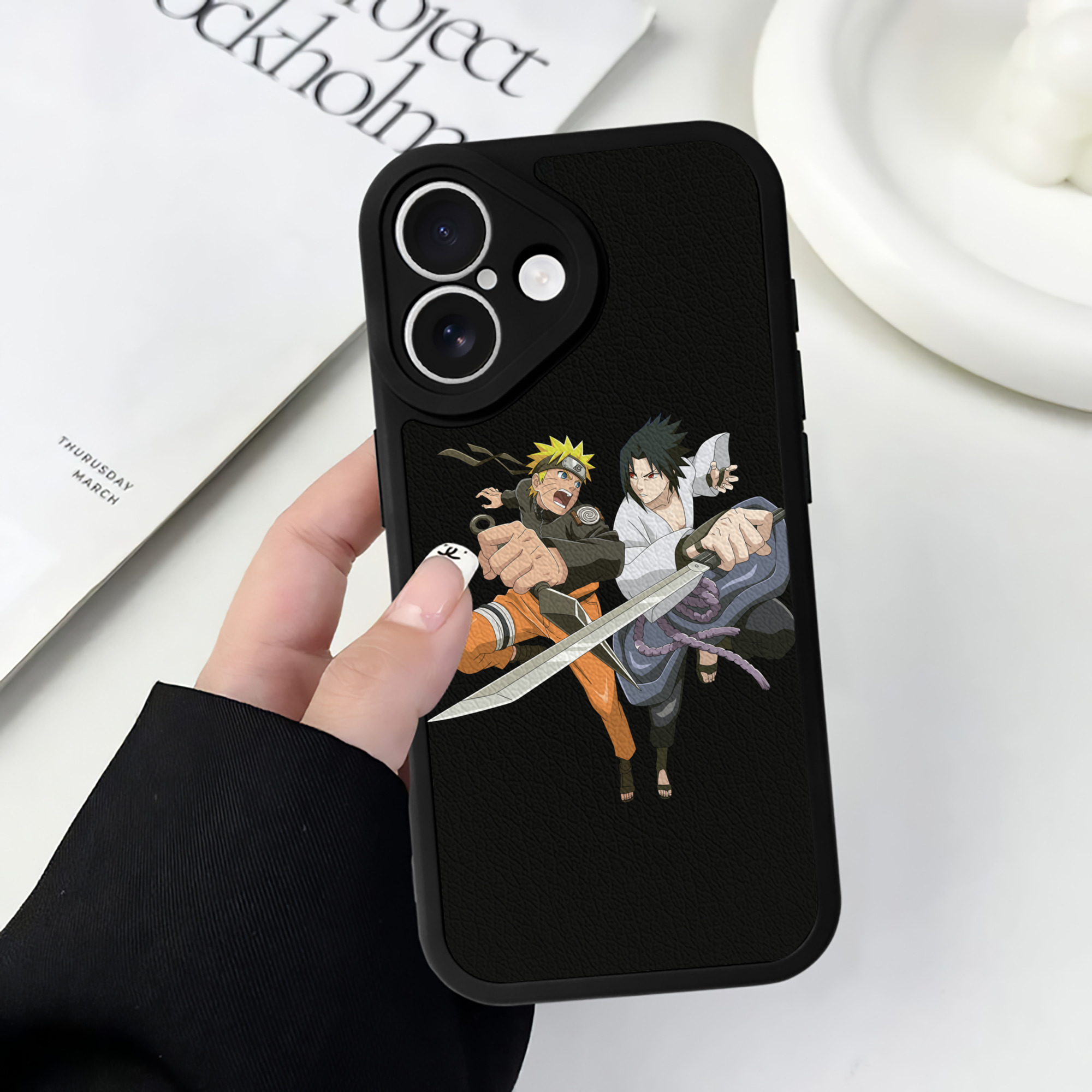 （画像用） NARUTO -ナルト- うずまき ナルト Uzumaki Naruto 【iPhone 16シリーズ対応】シリコンスマホケース（レザー調） 材質：シリコン